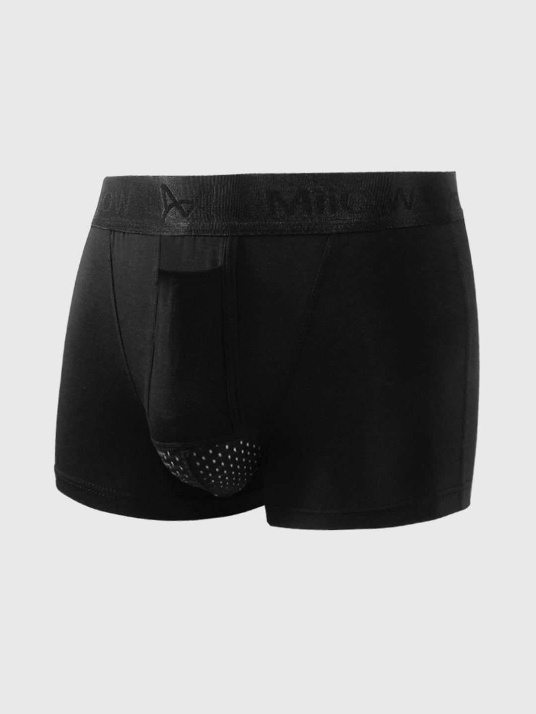 Zwarte heren boxershort met ademend zakje voor optimale ondersteuning