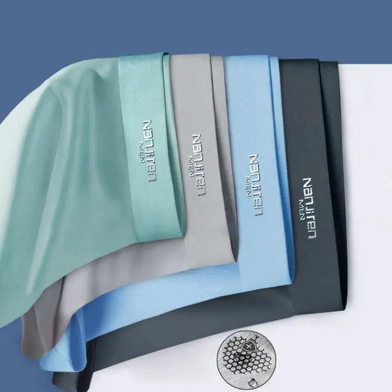 Zijdezachte FrostFlex Ice Silk boxershorts (4 stuks). Ademend herenondergoed voor optimaal comfort.