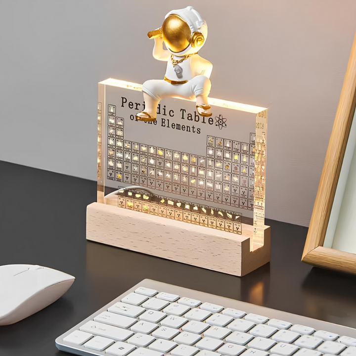 Uniek educatief cadeau: 3D Periodieke Tabel display met echte elementen & verlichting voor elke wetenschapsliefhebber.