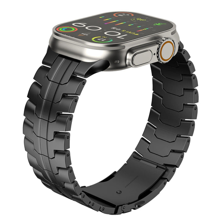 Duurzame titanium horlogeband accessoire getoond op witte achtergrond