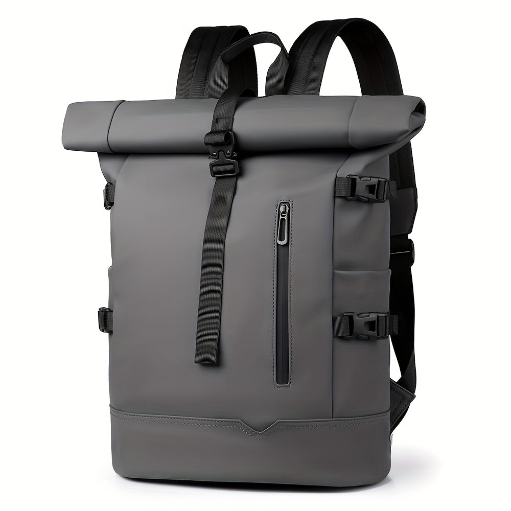 Waterdichte heren rugzak met laptopvak, USB-aansluiting en ergonomisch design voor dagelijks gebruik.