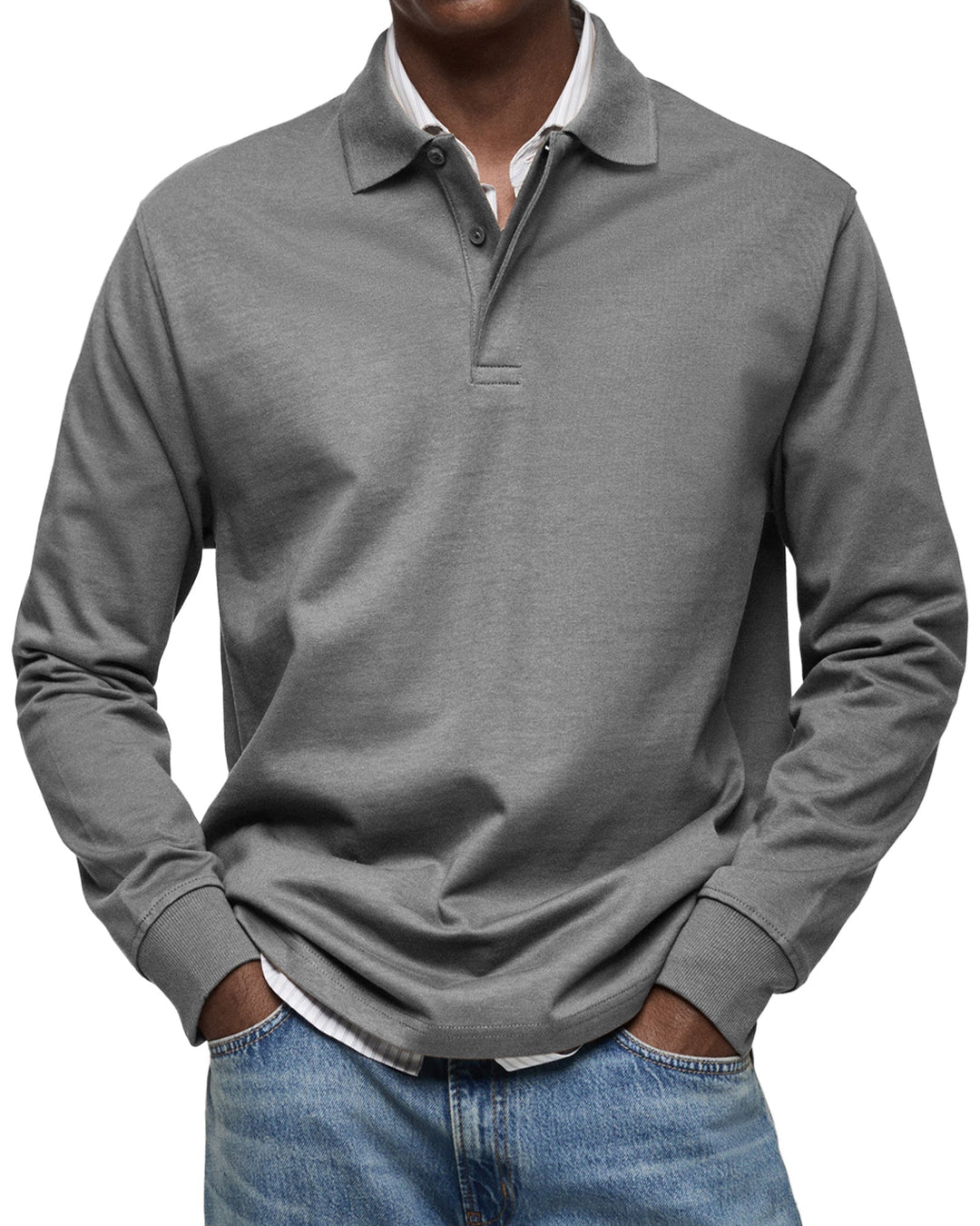 Modieuze herenmode must-have: een comfortabele polo met lange mouwen voor dagelijks gebruik