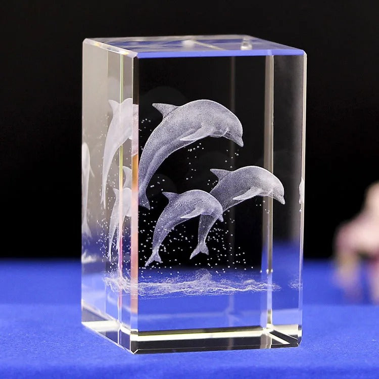 Gepersonaliseerd Kristallen Fotoblok | 2D & 3D Lasergravure Cadeau