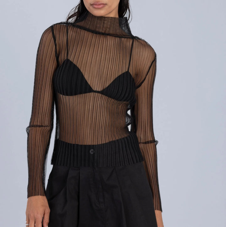 Dames Transparante Top Tyla | Elegant & Trendy voor Elke Gelegenheid