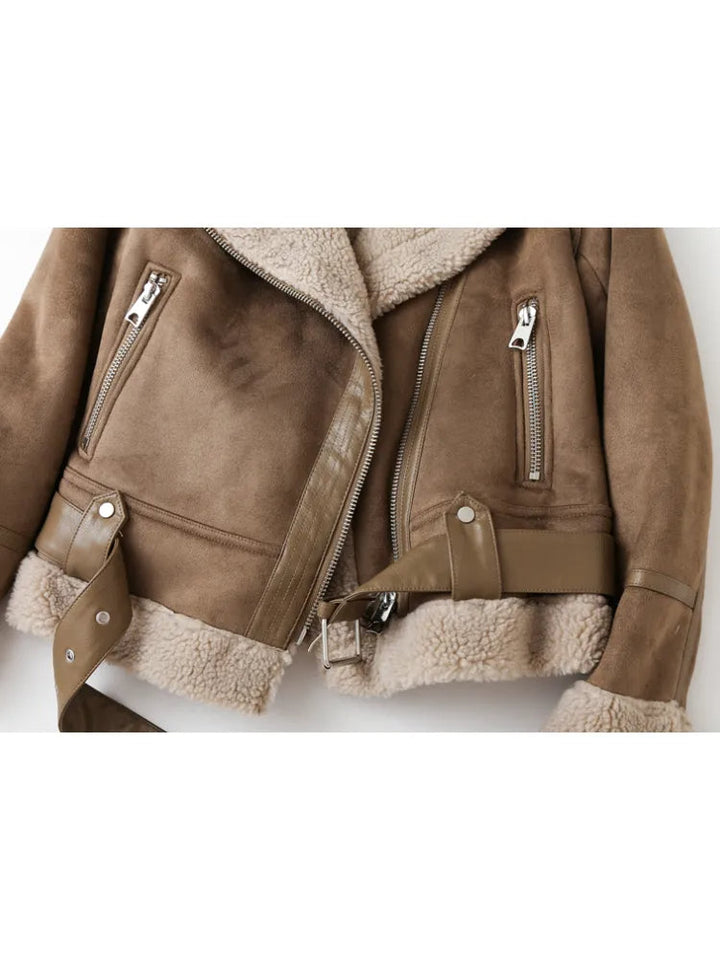 Comfortabele vintage winterjas voor dames van zachte stof