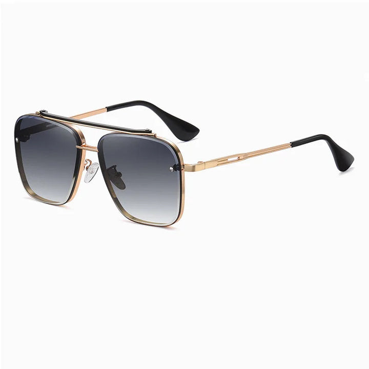 Luxe heren zonnebril met groot montuur. Stijlvolle en trendy mannen eyewear voor optimale oogbescherming.