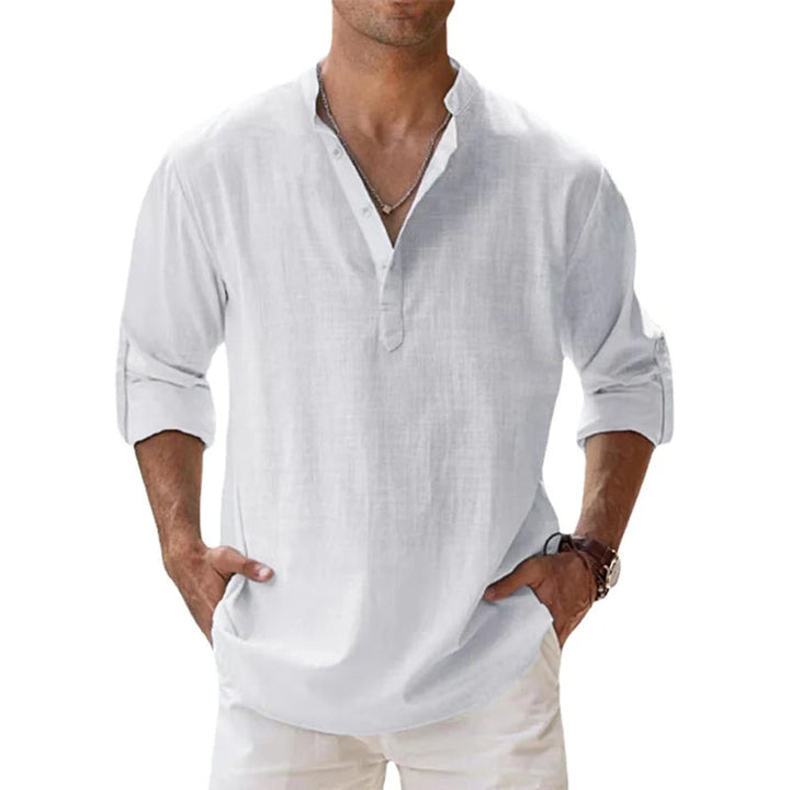 Losvallend herenoverhemd met lange mouwen en knoopsluiting, comfortabel en ook beschikbaar in plussize.