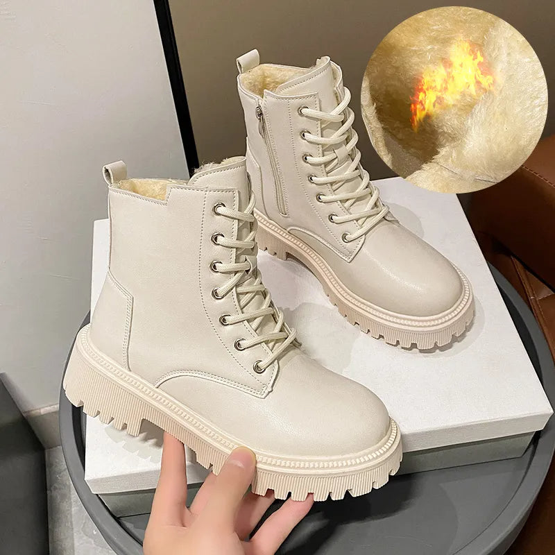 Warme winterschoenen met een zachte voering en een antislip profiel, onmisbaar voor de koude winter.