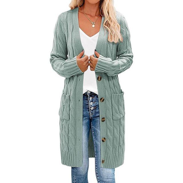 Stijlvol lang dames vest van zacht breiwerk voor herfstmode en wintermode