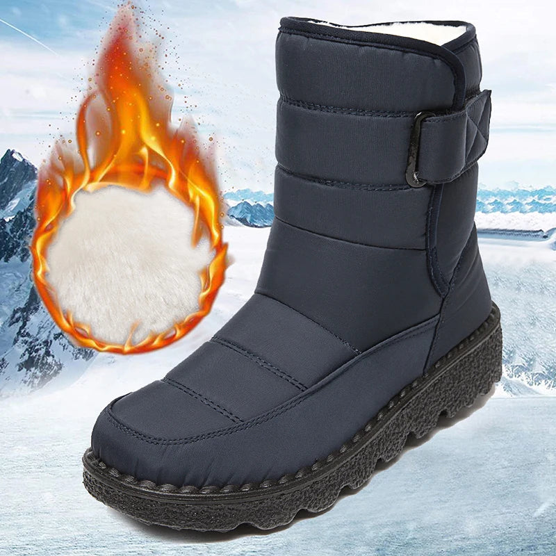 Moderne outdoor laarzen, waterafstotend en warm gevoerd voor winterwandelingen en buitensport.