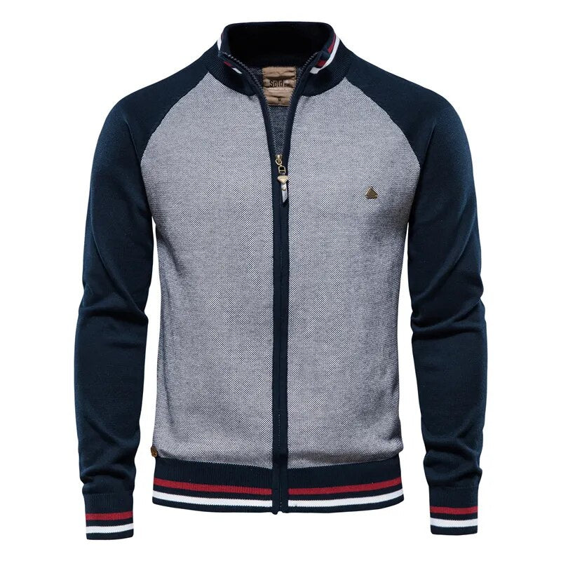 Trendy heren college vest, zacht en warm. Een must-have voor de stijlvolle mannenmode.