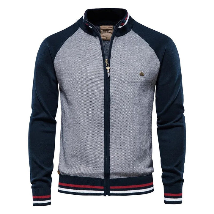 Trendy heren college vest, zacht en warm. Een must-have voor de stijlvolle mannenmode.