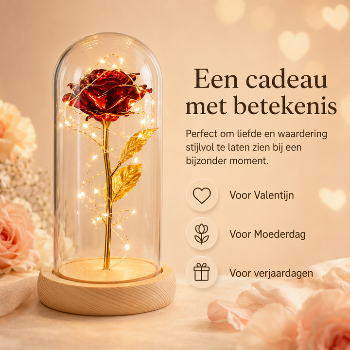 Verpakking en presentatie van de eeuwige roos