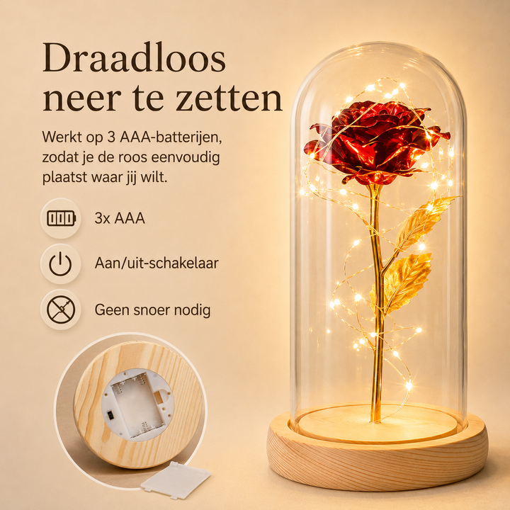 Draadloze werking met batterijhouder aan de onderzijde