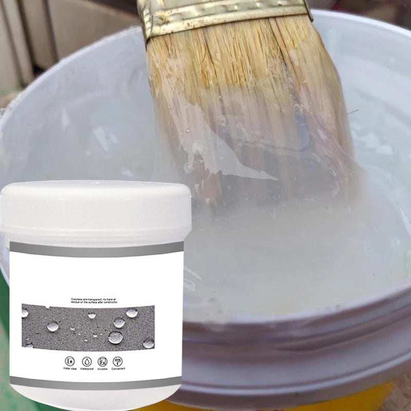Transparante rubberpasta voor waterdichte afdichting van barsten en kieren in huis.