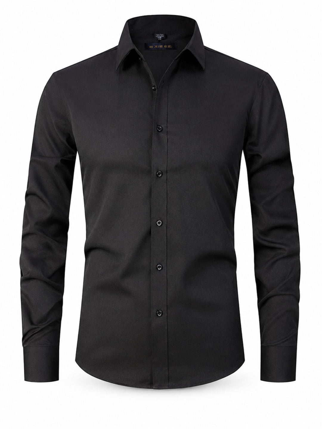 Blauw stretch shirt voor heren, lange mouwen, comfortabel en stijlvol voor zowel casual als formeel.