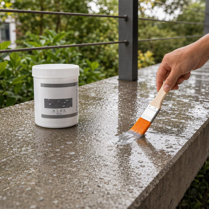 Huisverbetering met transparante rubbercoating; eenvoudig aan te brengen en waterdicht.