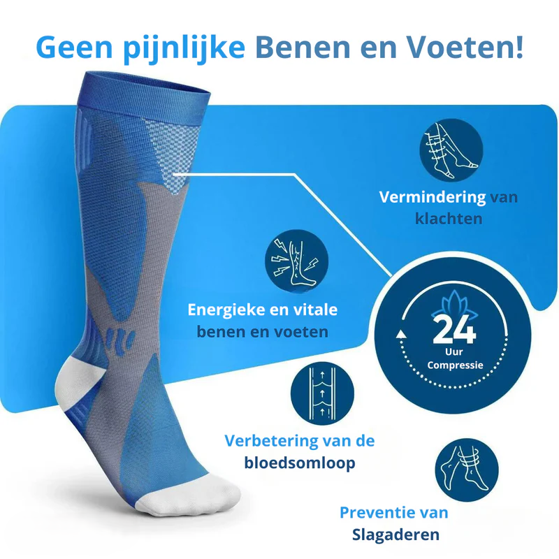 Unisex Compressiekousen voor Pijnverlichting en Herstel