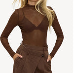 Effen bruin mesh