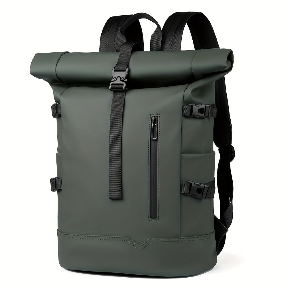 Goed georganiseerde waterdichte laptoprugzak voor heren met meerdere vakken voor al je gadgets.