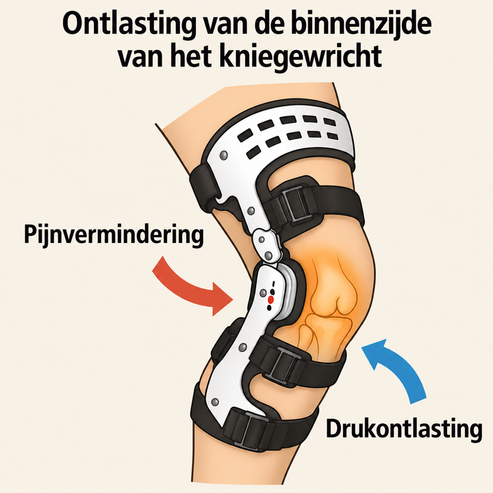 Zijdezachte en ademende stof van de medische kniebrace voor gewrichtsondersteuning