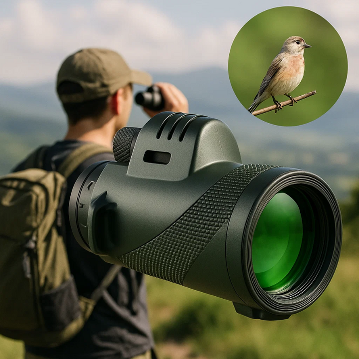 600x Ultra-Zoom monoculaire met HD lens voor helder zicht tijdens al uw outdoor avonturen.