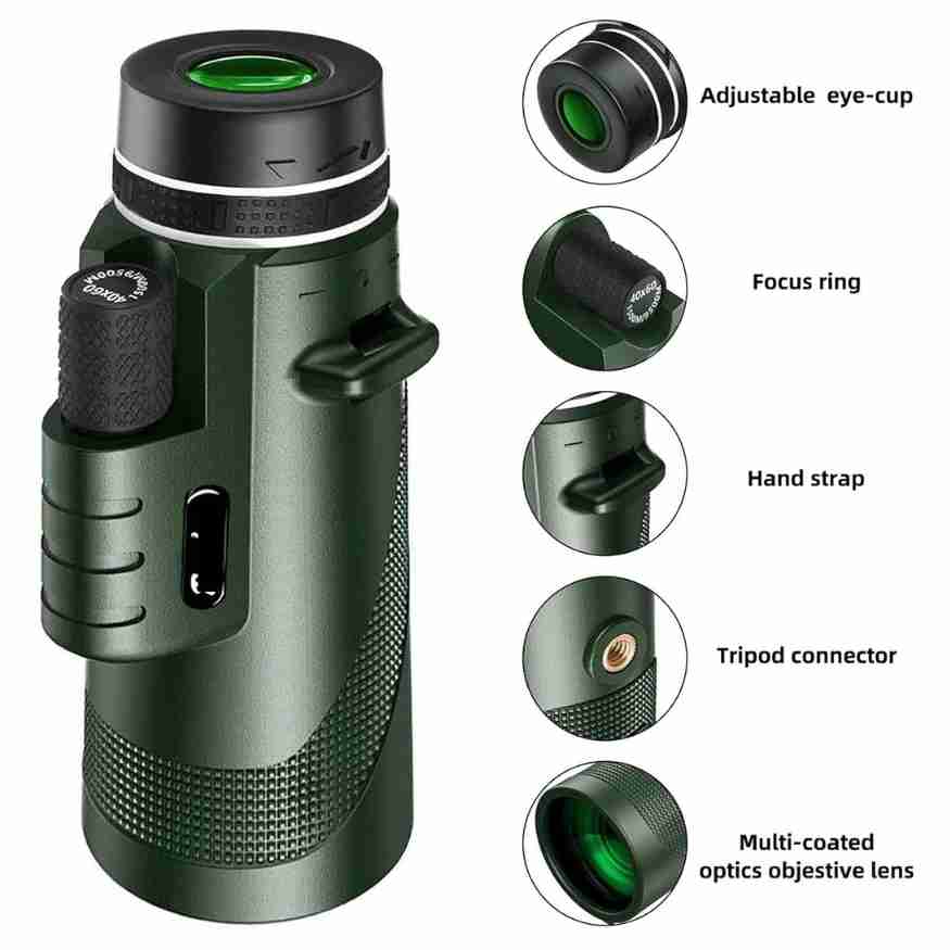 Compacte monoculaire voor sportevenementen, zodat u niets mist, met HD zoom en krachtige vergroting.