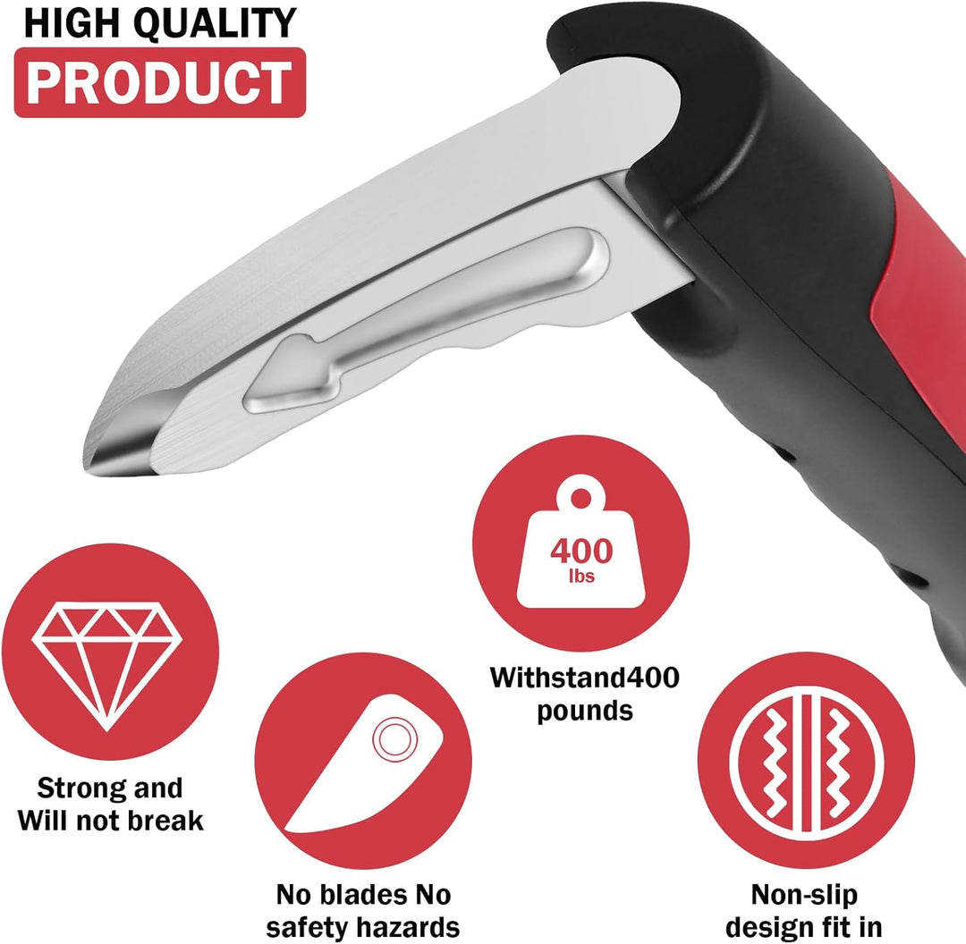 Detailopname van de auto hulp handgreep met ergonomische grip en stevig ontwerp.