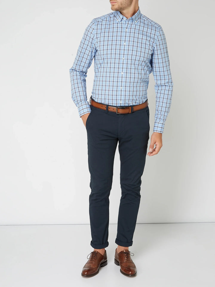 Geruit heren overhemd van Zanda Kleding, comfortabel voor casual dagen en een modieuze, stijlvolle verschijning.