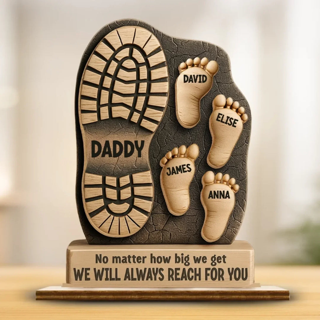 Betekenisvolle houten plaquette; perfect vaderdag cadeau of verjaardagscadeau voor opa, met persoonlijke boodschap.