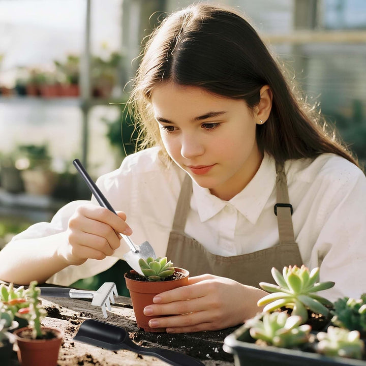 Speciaal gereedschap voor vetplanten en kleine cactussen. Onmisbaar voor nauwkeurige plantenverzorging in uw minituin.