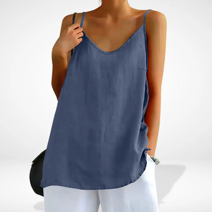 Stijlvolle mouwloze damestop, comfortabele casual zomerkleding