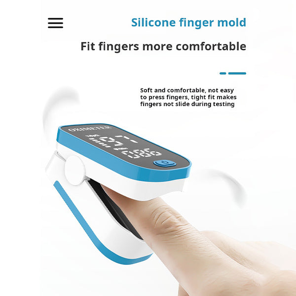 Pocket-sized saturatiemeter voor snelle controle van SpO2 en hartslag, overal inzetbaar.