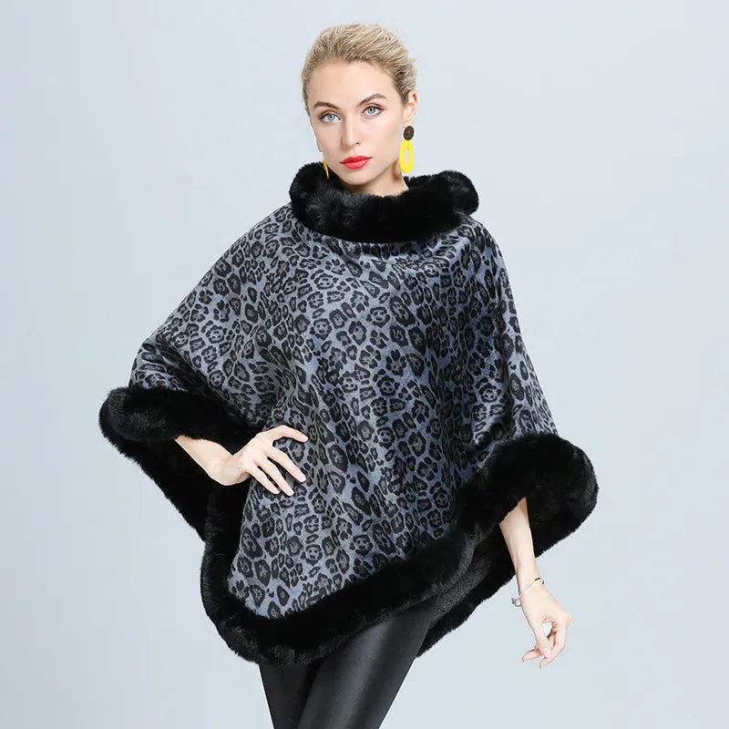Beige damestrui poncho deken voor de herfst en winter