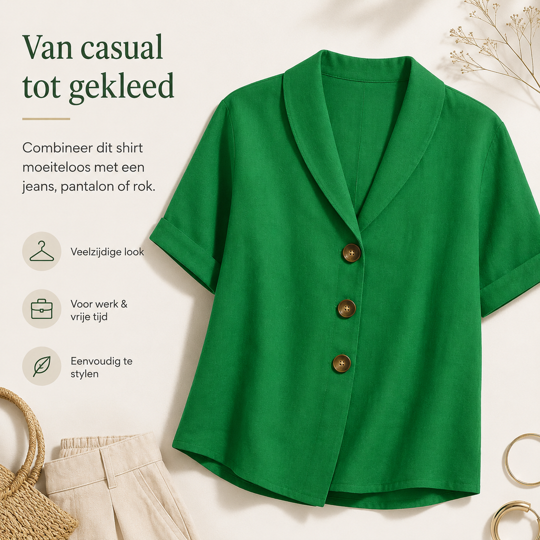 Zijaanzicht van comfortabel dames t-shirt voor dagelijks gebruik