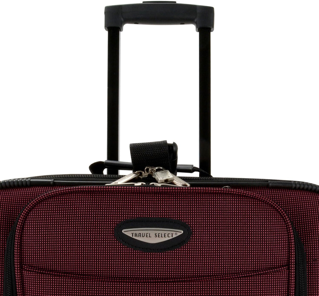 Stevige TravelMax softshell reiskoffer met TSA slot, ontworpen voor duurzaam en comfortabel reizen.