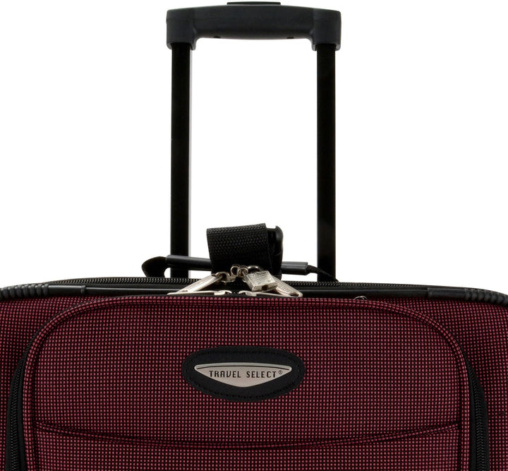 Stevige TravelMax softshell reiskoffer met TSA slot, ontworpen voor duurzaam en comfortabel reizen.