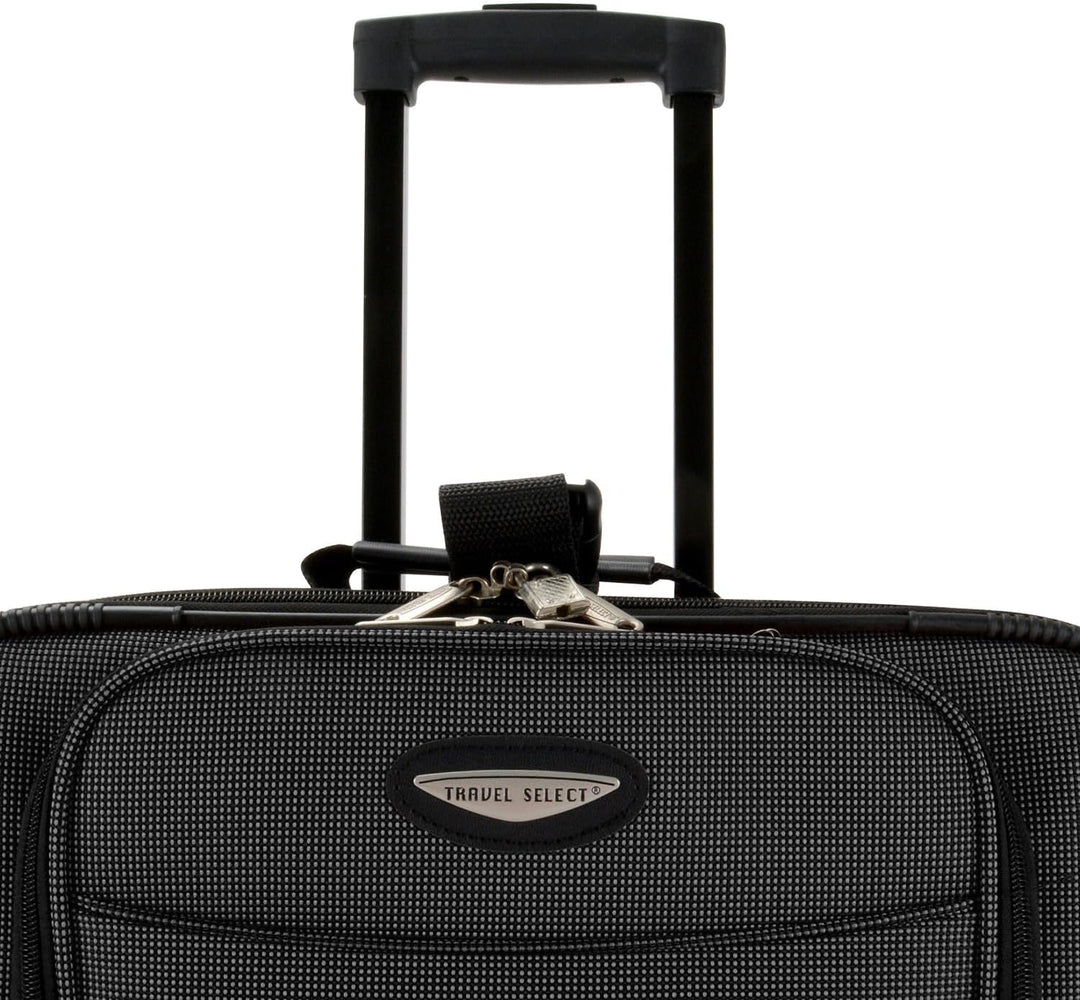 Uitschuifbaar telescopisch handvat van een TravelMax softshell reiskoffer, comfortabel in gebruik.