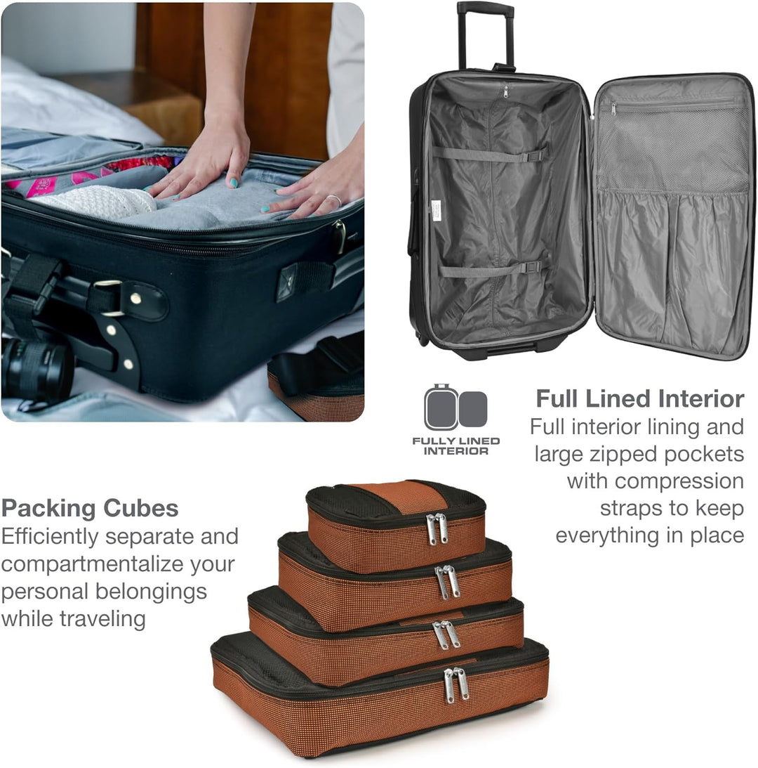 Inpakboxen en organizer cubes voor de 8-delige TravelMax kofferset, perfect georganiseerde bagage.