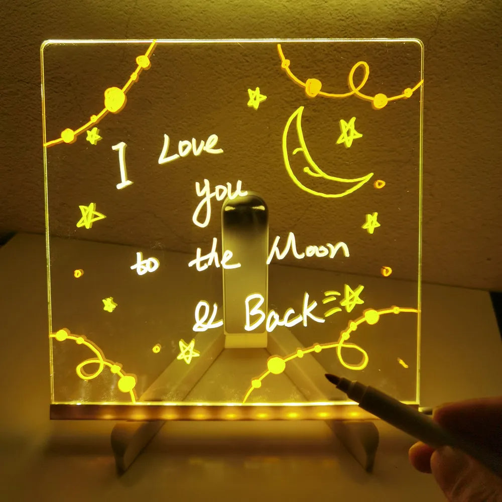 Verlicht kinder tekenbord met led verlichting en usb oplader voor creatief tekenen