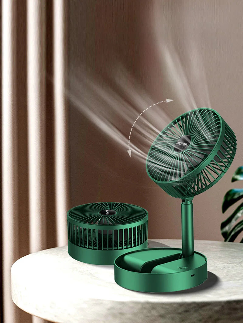Draagbare opvouwbare USB-ventilator, ideaal voor reizen en gemakkelijke opslag, stille verfrissing.