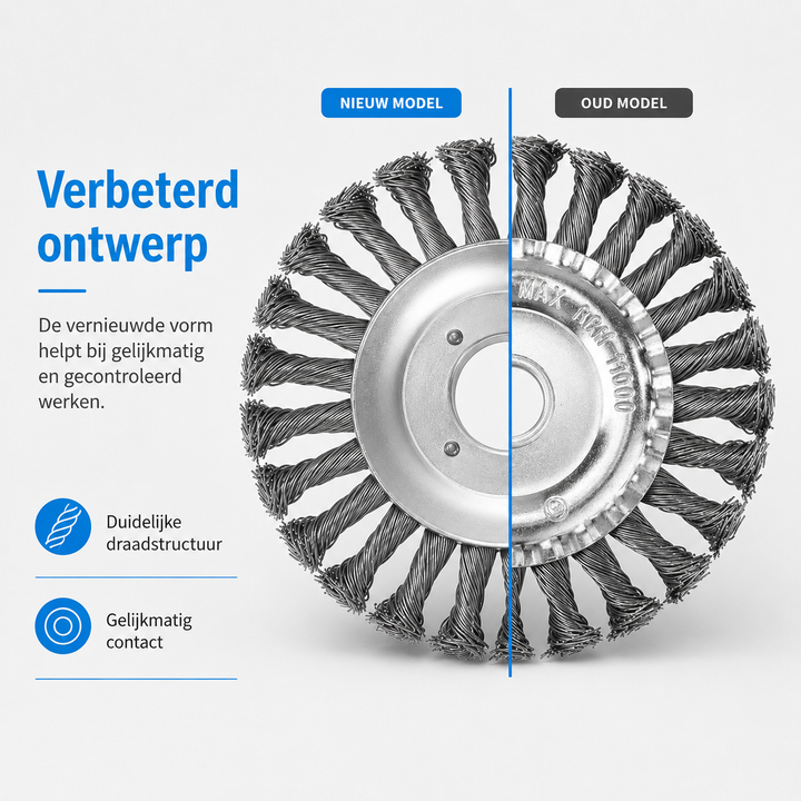 Duurzame onkruidborstel en tuingereedschap voor het reinigen van tegels en opritten