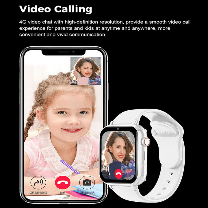 Videobellen op het HD scherm van de kinder smartwatch