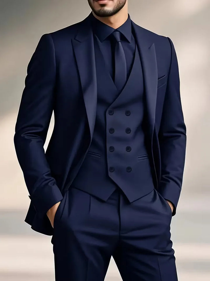 Strak getailleerd colbert van een driedelig heren slim fit pak