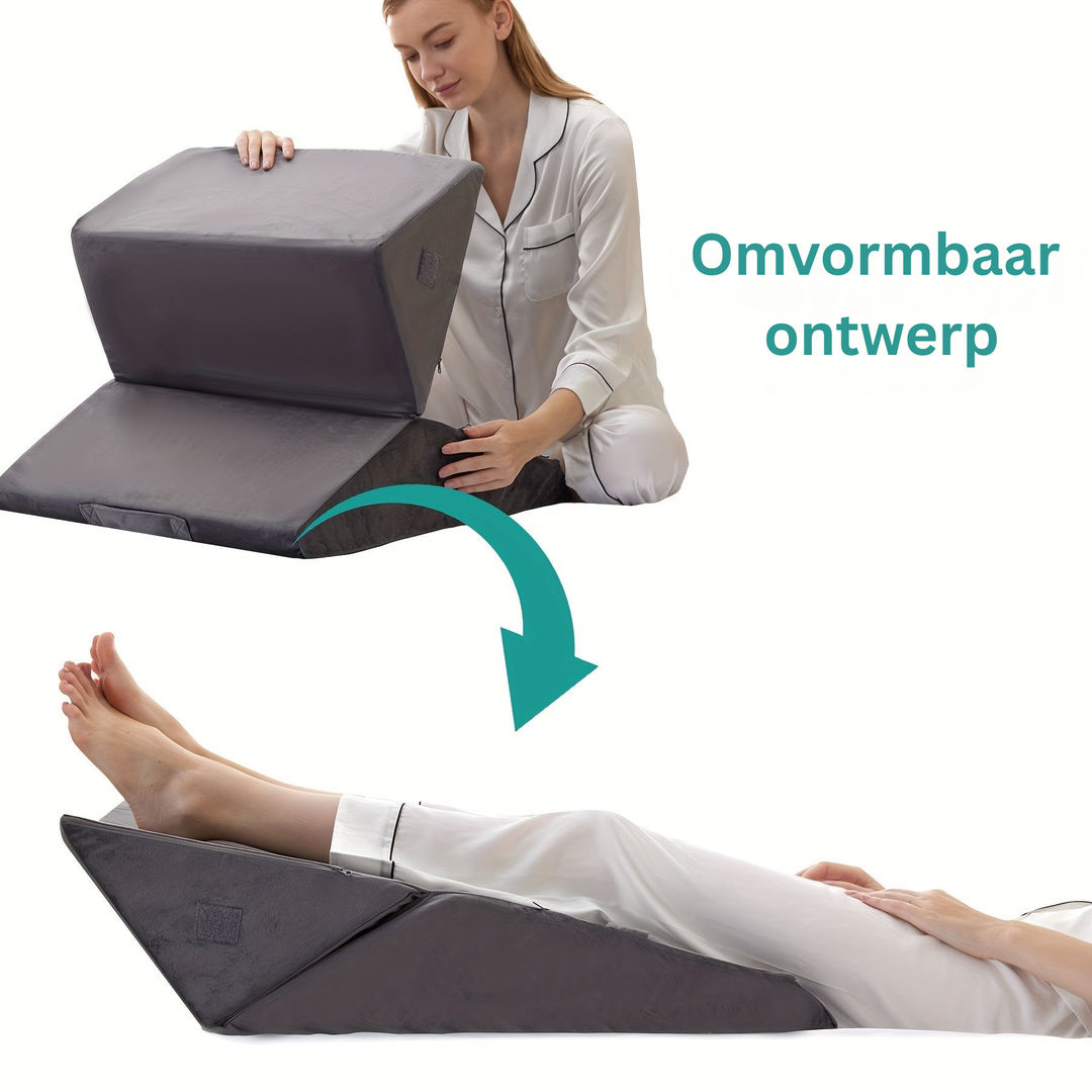 Slaapcomfort set met wigkussen en nekrol voor anatomische ondersteuning