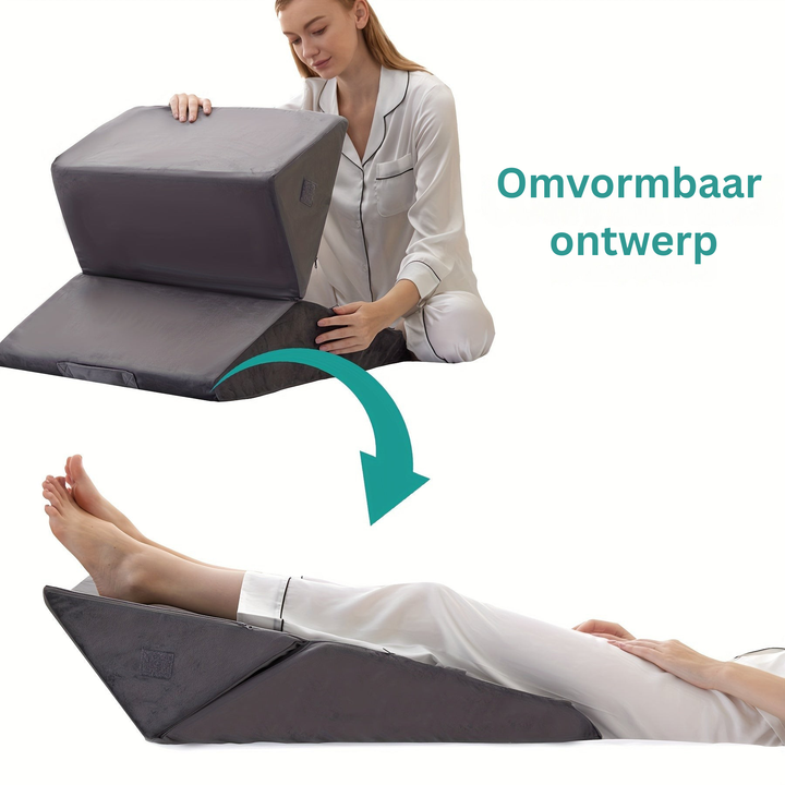 Slaapcomfort set met wigkussen en nekrol voor anatomische ondersteuning