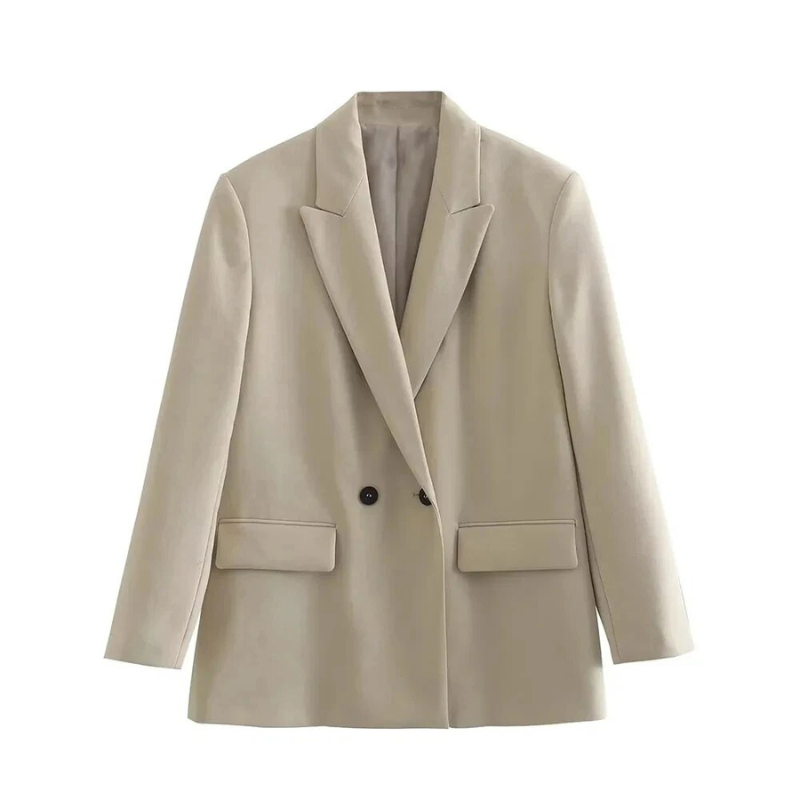 Stijlvolle oversized dames blazer mantel; veelzijdig voor zowel zakelijke als casual outfits.