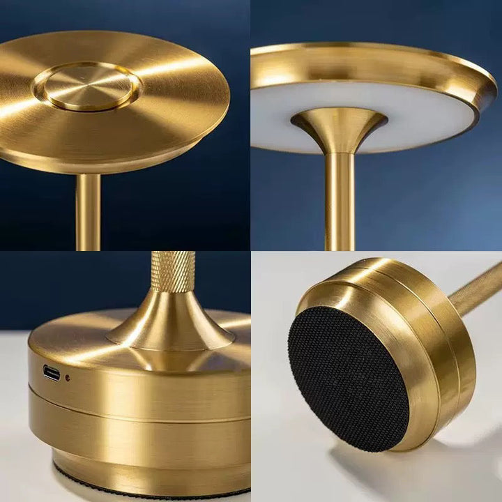 Details van de oplaadbare tafellamp met handige touch sensor