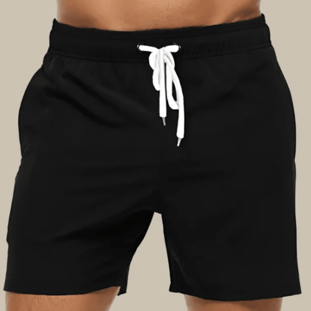 Blauwe heren zwemshorts, comfortabel en sneldrogend, perfect voor zomerse dagen.
