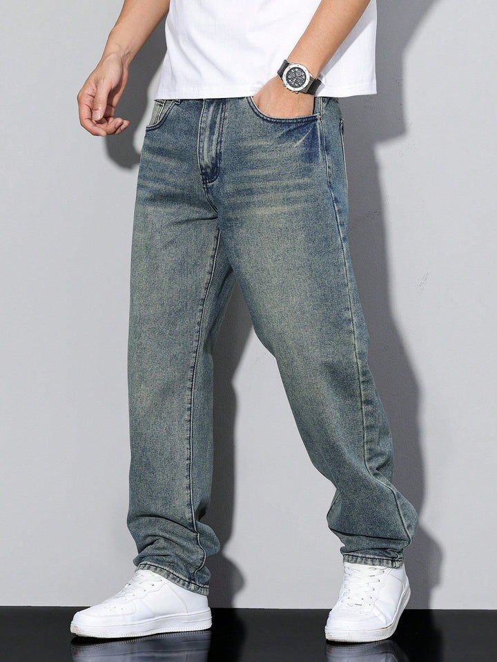 Jongens en heren baggy jeans, streetwear stijl met comfortabele wijde pijpen, tijdloos design.